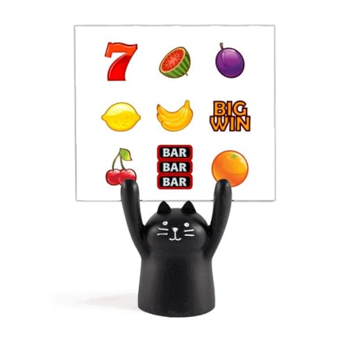 Support de mémo chat noir mignon pince-note de bureau design fruits