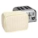RITZ Polyester / Cotton Quilted Four Slice Toaster Appliance Cover, Dust and Fingerprint Protection, Machine Washable, Natural