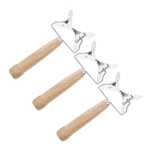Alipis 3 Piezas Molde Para Envoltorio De Dumplings Cortador De Piel Para Dumplings De Cocina Molde Para Hacer Piel Para Con Mango De Madera Para Hacer Empanadillas y Raviolis Casa