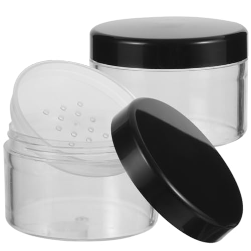 FRCOLOR 4 Piezas Contenedores De Polvo Suelto Plásticos Vacíos Con Tapa Hermética Para Maquillaje Polvos Selladores Y Rubor Tarros Compactos Para Viajes Y Uso Diario