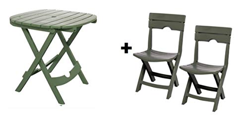 Adams Manufacturing 8550-01-3700 Quik-Fold Cafe Table, Sage...