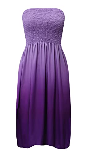 Image of Zyyfly Womens Summer Beach Dresses Strapless Cover Ups Dress Tube Top Sundresses
