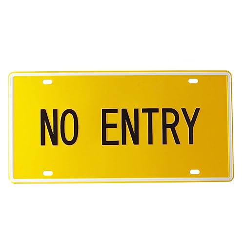 Image of Eazywagon No Entry Multipurpose Metal Signs - License Wall Plate, Decorative Car Tag - Ideal for Cafe, Restaurant, Shop, Home, Hotel, Club, Office, Living Area