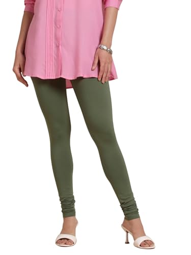 Image of TWIN BIRDS Tailored Cut and Classic Fit Super Stretchable Elastane Fabric Churidar Leggings for Women