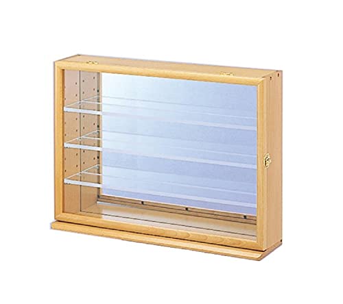 Collection Case Wide vitrine bois naturel rangement figurine jouet miniature