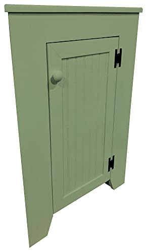 Sawdust City Corner Kitchen Cabinet (Solid Sage)