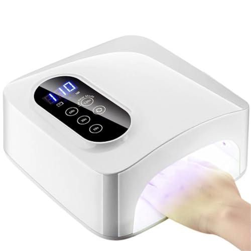 Lampa do paznokci Lampa UV LED 72 W, akumulatorowa suszarka do paznokci, szybkoschnąca lampa LED do utwardzania wszystkich żeli i lakierów do paznokci, manicure i pedicure(Not Rechargeable)
