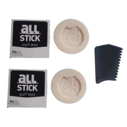 Parafina Surf All Stick 80g prancha de surf - Kit c/2 + raspador (Agua Quente)