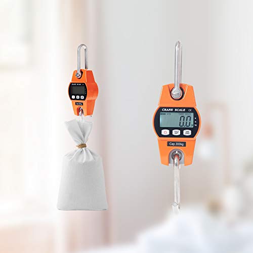 Hyindoor 300KG Hängewaage Elektronische Kranwaage Digitale Zugwaage Wildwaage Crane Maßstab mit Haken