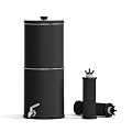 TwirlTide 2.25 Gallon Gravity Water Filter System Stainless Steel Countertop Water Filter System Water Purifier, Black