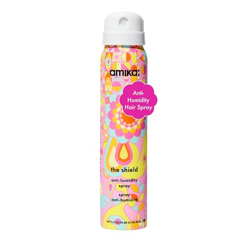 amika the shield anti-humidity hairspray - hair spray for women with heat protection + frizz control - contains UV filters to help prevent sun damage (103 ml)