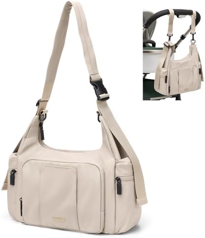 14L Puffer Diaper Bag Tote, Large Capacity Travel Diaper bags, Cr...