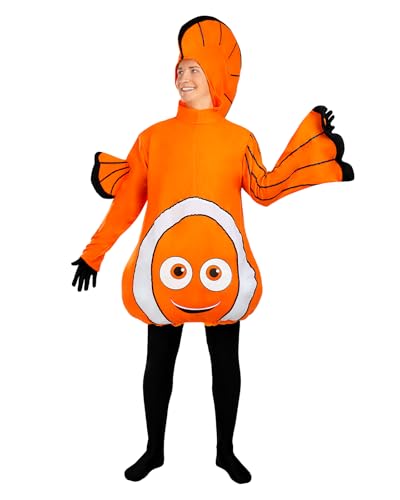 Funidelia | Fantasia de peixe-palhaço para homem e mulher animais - disfarce para adultos e acessórios divertidos para festas, carnaval e Halloween - tamanho S - M - laranja