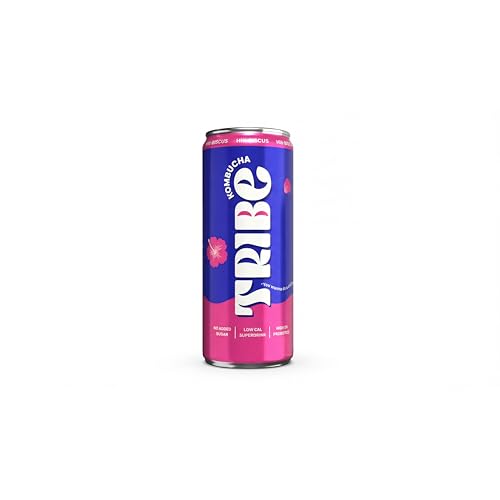 Image of Tribe Kombucha | Weight Management - Detox - Antioxidant|Green Tea with Herbs & Spices | Gut Friendly | Gluten free | 250 ML X 5 (HIII BISCUS)