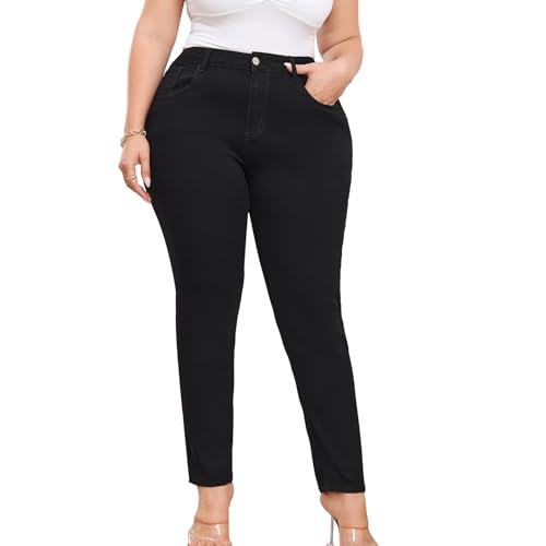 KISSPLUS Plus Size Skinny Jeans for Women High Waist Pencil Women Jeans Curvy High Waist Stretchy Denim Pants for Women2