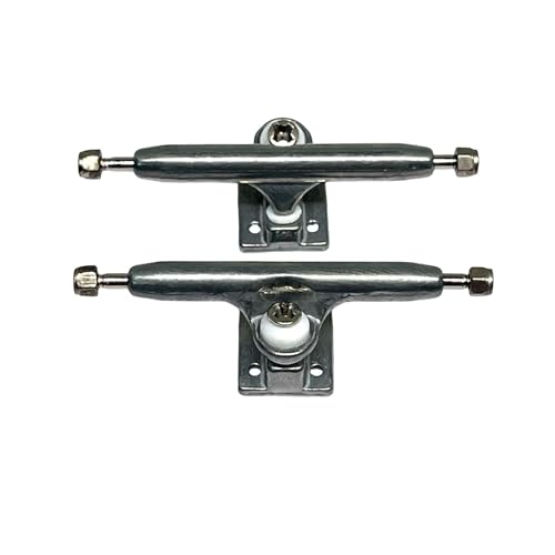 LEEFAI Trucks Pro Fingerboard Trucks 29/32/34/36 mm G4 – Kingpin en métal brut inversé avec matériel (29 mm)