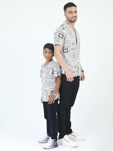 Image of Dad & Son Aztec Printed Shirt