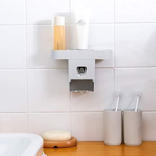 Wall Mounted Toothbrush Holder Automatic Agent Toothpaste Dispenser Wash Set Mouthwash Cup Couple Wall Mounted Dental Appliances