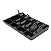 Cash Money Tray Replacement 5 Bill/ 4 Coin Drawer Register Insert Tray Storage Case with Plastic Clips (Color:Black)