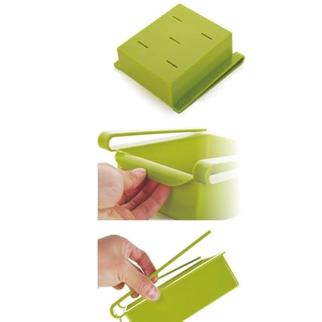 Fridge Drawer Organizer Storage Box 15.3x16.3x6.5CM - Multifunctional Hanging Fridge Storage Tray for Eggs, Vegetables & Fruits, Space - Saving Kitchen Storage Solution