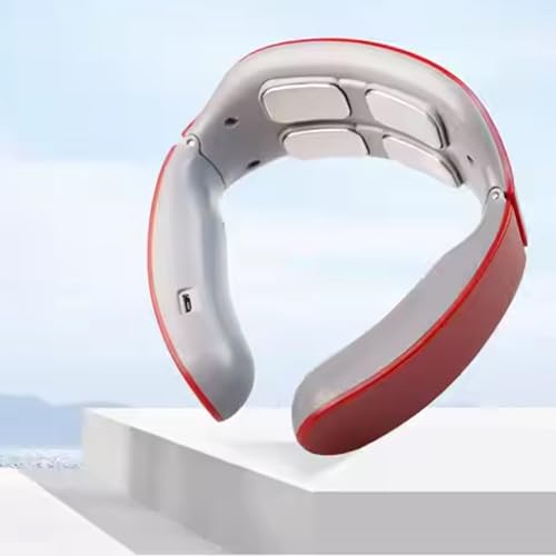 Image of 4 Heads Smart Electric Neck and Back Pulse Massager (1 Pc Mix Design)