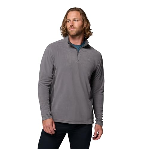 Columbia Men's Klamath Range Ii Half Zip Pullover Sweater, City Grey, Shark, XXL