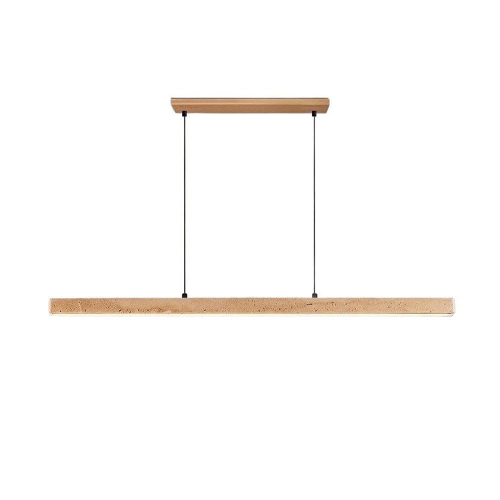 Liniowa lampa wisząca LED Żyrandol z kamienia naturalnego Ściemnialna lampa wisząca sufitowa z pilotem, Nordic Wood Lampy wiszące do jadalni Wyspa kuchenna Lampy stołowe bilardowe LWX