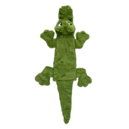 Image of Best Pet Supplies 2-in-1 Fun Skin Stuffless Dog Squeaky Toy Alligator, Small