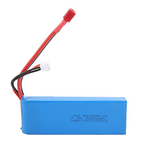 3000mAh 7.4V Lithium Battery T Type Plug for WLtoys 124018