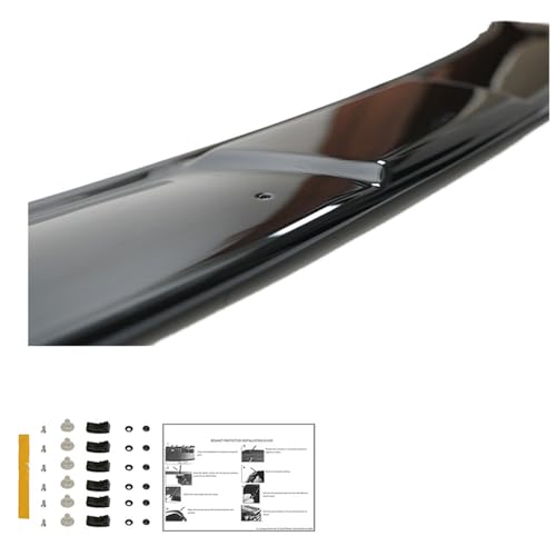 Oneway Motorhaubenschutz kompatibel mit Ford Transit Courier 2014-2019 - Schwarz glänzend