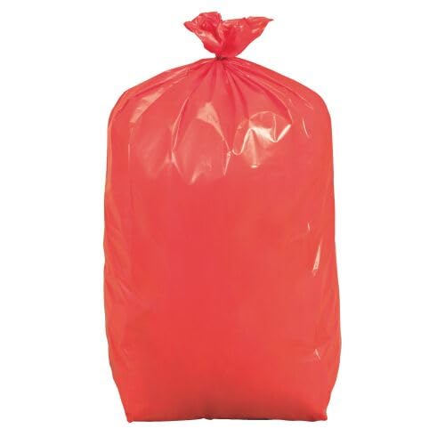 Sac poubelle 110 litres tri sélectif rouge opaque - carton de 200