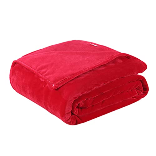 Yardwe Pet Blanket, Super Soft Flannel Fleece Cat Dog Blanket Washable Flannel Pet Throw for Dog Cat Kitten Pets 50x70cm, Bright Red