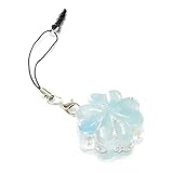 ブルーコーン パワーストーン オルゴナイト アクアマリン クローバー 四つ葉 天然石【海の精霊の宝物 アクアマリンのオルゴナイト ペンダントトップ】幸運 運勢UP お守り おしゃれ 可愛い かわいい ブルー 海の色 パワーストーン ギフト プレゼント (スマホ用ストラップ)