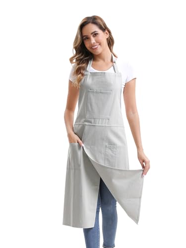 Nanxson Delantal para Cerámica con Piernas Separadas para Hombres y Mujeres, Delantal de Cobertura Total para Manualidades, Pintura, Peluquería y Jardinería