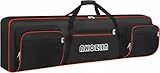 AKOZLIN 88 Key Keyboard Case, Padded Piano Bag with Handle and Adjustable Shoulder Straps, Portable Piano Keyboard Case, Soft Keyboard Gig Bag with Pockets for Accessories 54.1'x13.18'x6.69'