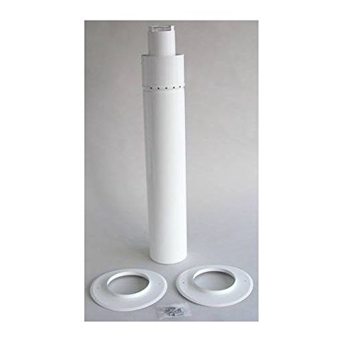 Brötje 995023 - Terminal ventouse horizontale DN80/125 avec plaques de finition - K80 AWA - blanc