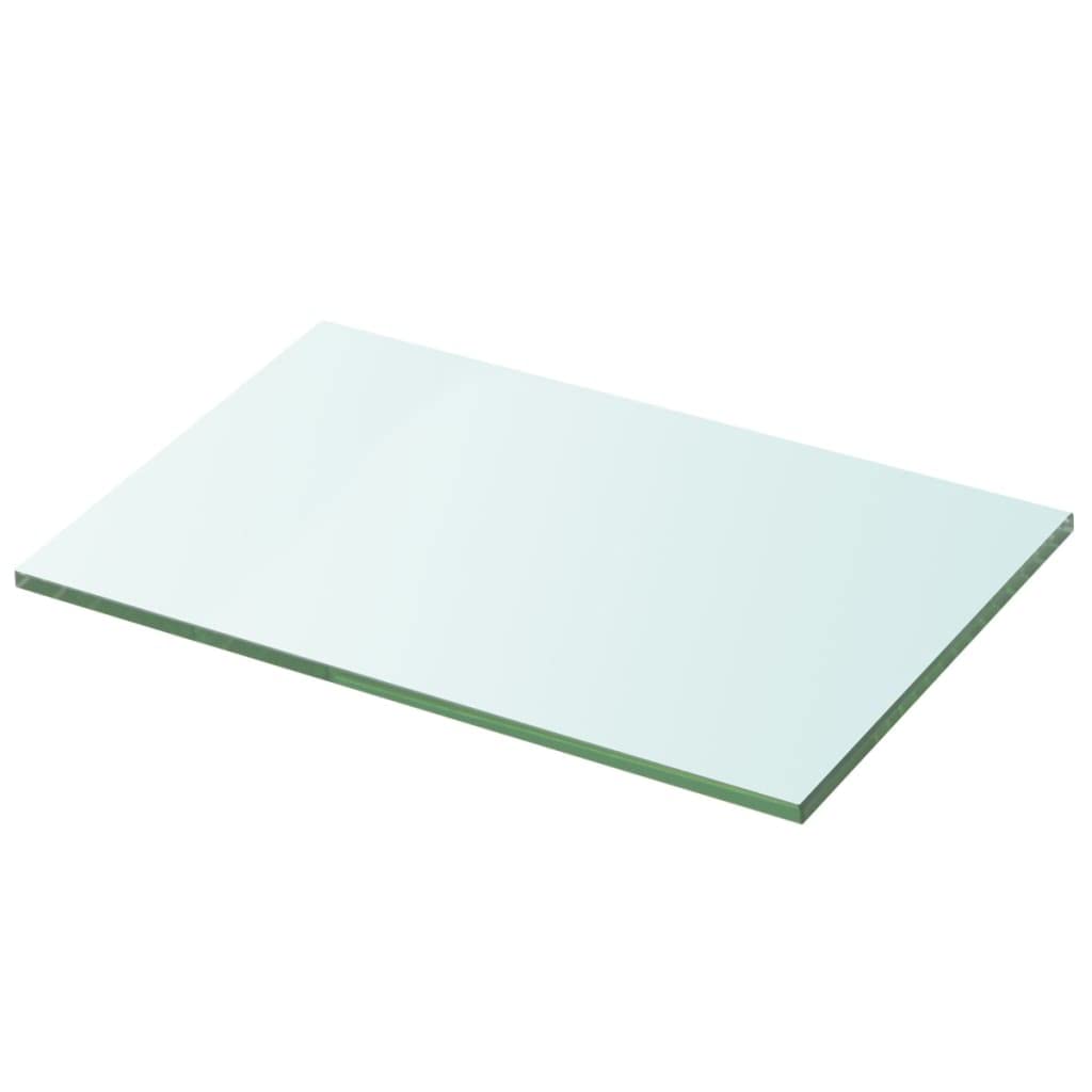 Homvdxl Glass Shelf, 20x30 cm Floating Glass Panel Clear Tempered, 8mm Thick Wall Mount Glass Support Plate for Shower Bathroom Home Office Display