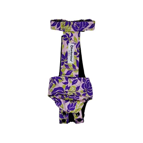 Lavender Leaf Symphony Dog Diaper Snappy Overall, S - Belly Band Alternative - Made in USA