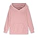 Girls Fuzzy Hoodies Sweatshirt Casual Fleece Long Sleeve Plain Pullover Tops Fall Fashion Sweater With Pockets 4-13 Years