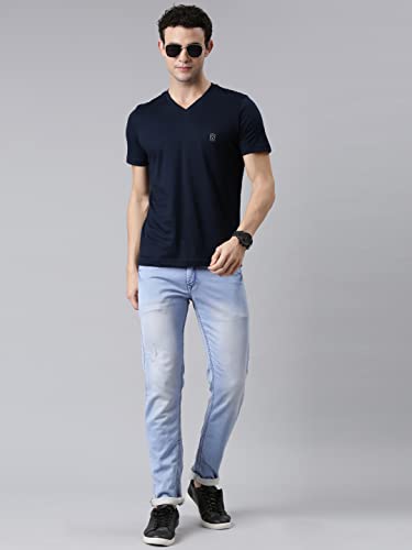 Image of F A S O Mens Organic Cotton V-Neck T-Shirt