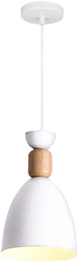 COSFEEL Boerderij Rustieke Kroonluchter Nordic Macaron Hanglamp Creatieve Houten Verlichtingsarmaturen E27 Enkele Kop Hanglamp Eenvoudige Retro Industriële Lamp gang Bar Studeerkamer Woonkamer COSFEEL