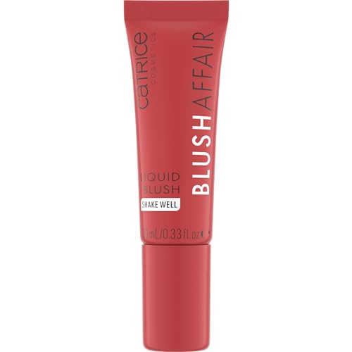 Catrice Blush Affair Liquid Blush, colorete, color rojo, altamente pigmentado, resultado inmediato, natural, mate, vegano, sin perfume, sin alcohol, sin conservantes, 1 unidad (10 ml)