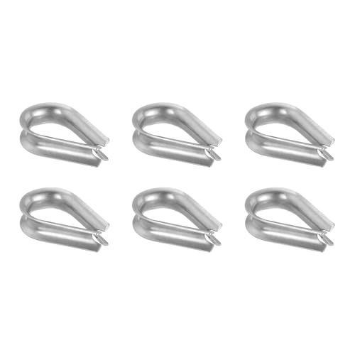 PATIKIL 8mm Wire Rope Thimble 6 Pack, 304 Stainless Steel