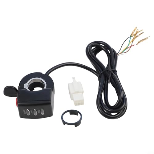 Yhenlovtt Connecteur de clignotant pour guidon de vélo Efor Bike Plus 24 V 48 V avec batterie 3 LED 6 broches Sm Accélérateur compatible avec scooter de 222 mm (48 V)