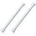 DecoRight Smallest Size Spring Tension Rods | Set of Two Curtain Rods | Size: 7 to 11 inches | Color: White