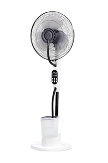 O'FRESH Ventilateur brumisateur d’intérieur silencieux 125cm avec position nuit - Rafraichit instantanément la pièce - La brumisation apporte une fraicheur suplémentaire