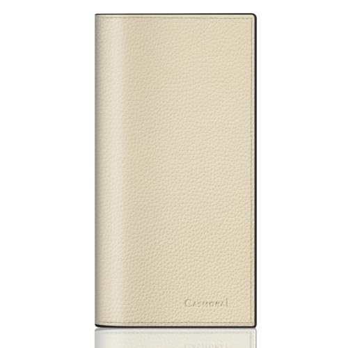 Image of CASMONAL Checkbook Cover for Women & Men, PU Leather Wallet RFID Blocking