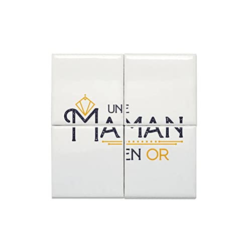 Carreaux céramique Une Maman en Or : cadeau déco fête des mères original
