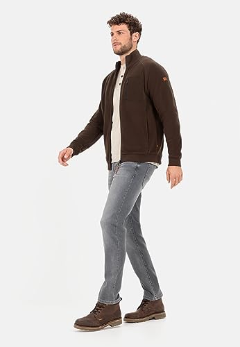 camel active Herren Fleecejacke aus recyceltem Polyester Braun, Menswear-M