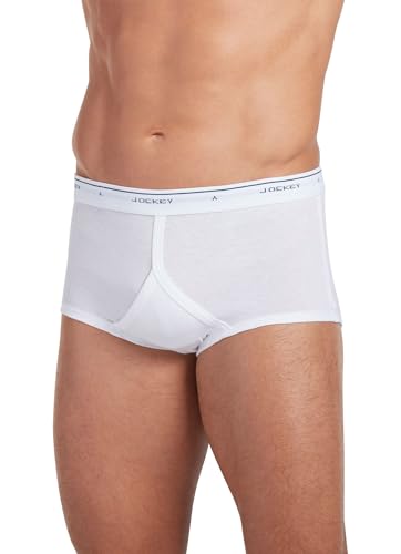 Jockey Men's Underwear Classic Full Rise Brief - 6 Pack, White, 44 - Image 3